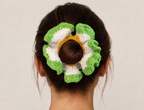 Hair Scrunchies Crochet Women\'s With Pony Beads Size XL main image 5